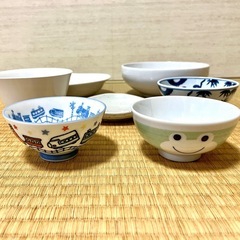 【お取引中】　食器類9　子供用御飯茶碗ほかバラ食器各種の画像