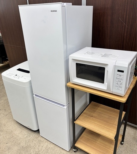 2024年製 家電3点セット 冷蔵庫・洗濯機・電子レンジ ? 配達OK／? 安心保証付き