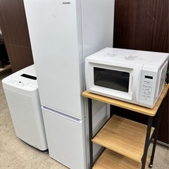 2024年製 家電3点セット 冷蔵庫・洗濯機・電子レンジ 🚚 配達OK／🛠 安心保証付きの画像
