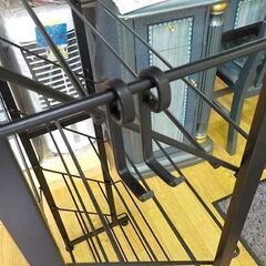 天板付き5段シューズラック 幅55×奥行25×高さ108㎝ ブラウン×ブラック 玄関収納 西岡店の画像