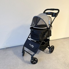 [プチ] EASY ペットカート フォールディング 一体型 犬用 ペットキャリー 折りたたみ 多頭 犬カート 小型犬 中型犬 ペット用カートの画像