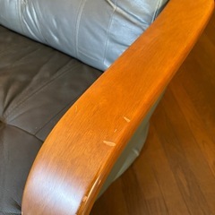 1人用ソファーチェア オットマン付きの画像