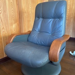 1人用ソファーチェア オットマン付きの画像