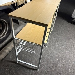 オープンラック 幅120 ゴミ箱 レンジ台 炊飯器 キッチンラック ホワイトメープルの画像