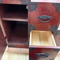 《リユースマン倉敷》和風階段タンス 3段 アンティーク 棚の画像