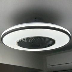 シーリングファンライト LED／リモコン付／動作OK・ちらつきあり／引き取り限定の画像
