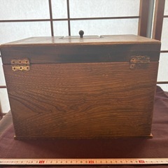 裁縫箱①　昭和レトロ　木製箱　古道具　針箱　希少　アンティーク　の画像