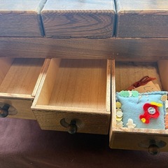 裁縫箱①　昭和レトロ　木製箱　古道具　針箱　希少　アンティーク　の画像