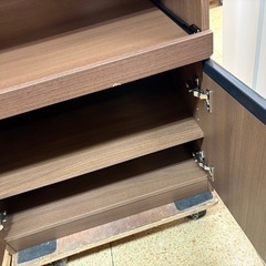 《リユースマン倉敷》レンジ台 ブラウン キッチン収納の画像