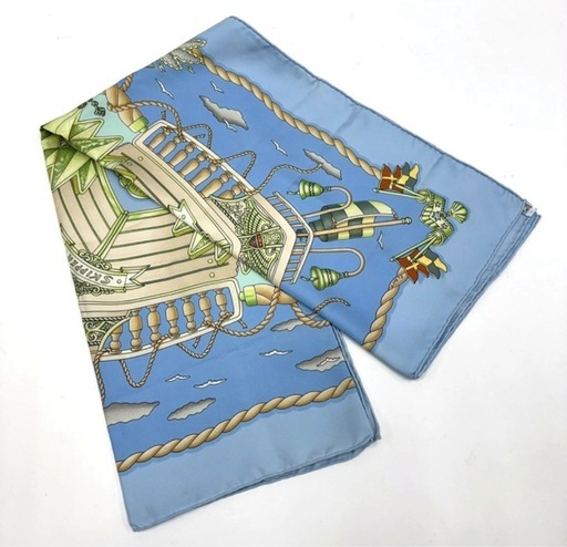 ☆ドリーム荒牧店☆HERMES エルメス カレ90 スカーフ RAILING 船の手摺