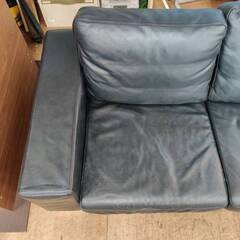 【愛品倶楽部柏店】BoConcept ボーコンセプト 肘付ワイド2人掛けソファ 本革 黒 I.D.V. 幅180cmの画像