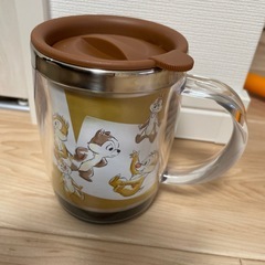 ディズニー キャラクターマグ（フタ付き）2個セット／中古の画像