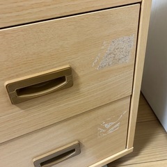 キャスター付き3段チェスト 子供用タンス の画像