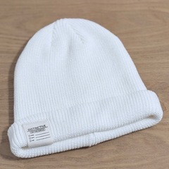 キッズ　ビーニー　ニット帽　ホワイト　白　