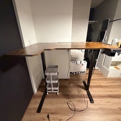 電動昇降式デスク　作業台　パソコン ゲーミングデスクの画像