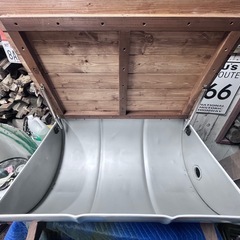 ドラム缶リメイクテーブル&チェアセット（ライトブルー）
の画像