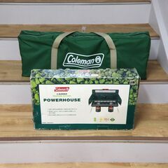 COLEMAN（コールマン）パワーハウスLPツーバーナー＆オールインワンキッチンテーブル　2点セット(中古）の画像