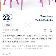 【決まりました】ミニーテーブルセット❣️の画像