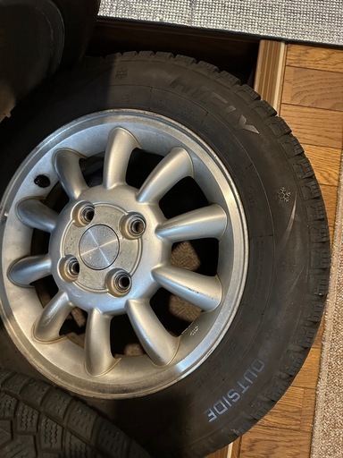 取引済【今年中限定1割引します】155/65/R13軽自動車スタッドレス＋アルミホイール4本セット