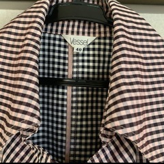 Vessel ギンガムチェックフリルコートの画像