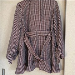 Vessel ギンガムチェックフリルコートの画像
