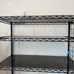 アイリスオーヤマ レンジ台 冷蔵庫ラック ハイタイプ 荷重100kgの画像