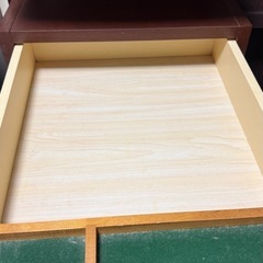 【無料】学習机　引き出し　茶色の画像