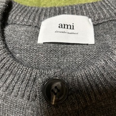 新品　ハート　グレーカーディガンSユニセックス　ゆったりの画像