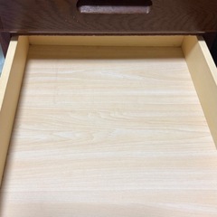 【無料】学習机　引き出し　茶色の画像