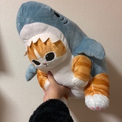 美品✨モフサンド　サメにゃん　超BIGぬいぐるみの画像