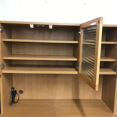 ＼家具＊家電のお店／【ｼﾞｬﾝｸﾞﾙｼﾞｬﾝｸﾞﾙ石川金沢店】食器棚 木目調/ブラウン   W(幅)120×D(奥行き)47×H(高さ)83cmの画像