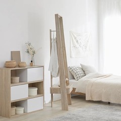 【お届け可】LOWYA 全身鏡 ミラー 姿見 ドレッサーの画像