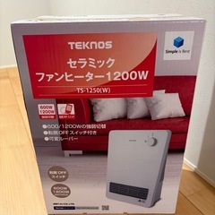 TEKNOS  セラミックファンヒーター　1200Wの画像
