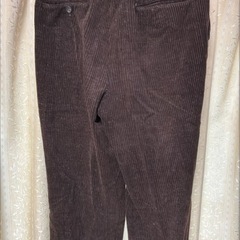 STUDIO by DURBAN ブラウン コーデュロイ ワイドパンツ　W85の画像