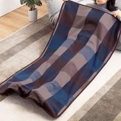 【新品未使用】andle アンドル 足ポケットブランケット① ブラウン×ブルーの画像