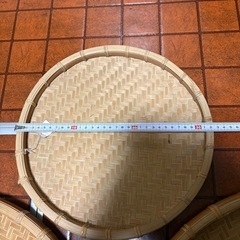 竹ざる　平ざる　竹製　丸型　大中小　まとめの画像