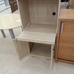 リユースのサカイ栃木店★ジモティ割あり★  レンジ台 ベージュ W60×D40×H120.5 クリーニング済み TC12210の画像