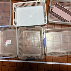 プラスチック製 収納バスケット まとめの画像
