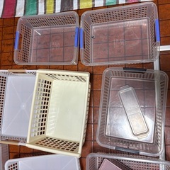 プラスチック製 収納バスケット まとめの画像