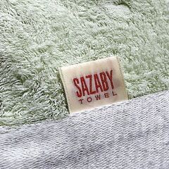 SAZABY サザビー バスタオル ミントグリーン 厚手 ふわふわ 65×120cm  タオルケットにもの画像