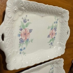 レトロ食器　ケーキ皿3枚の画像