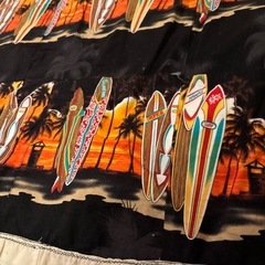 トロピカルサーフボードデザイン布　hawaii ハワイの画像