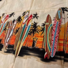 トロピカルサーフボードデザイン布　hawaii ハワイの画像