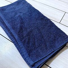 【ネイビー】ニトリ フェイスタオル 34×77cm 吸水性◎ しっかり厚手 綿100％の画像