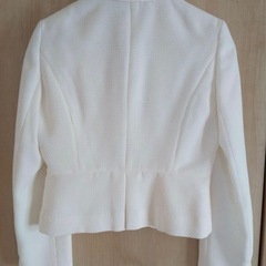 フォーマルスーツ　3点セット L 白ジャケット スカート ワンピース　未使用有の画像