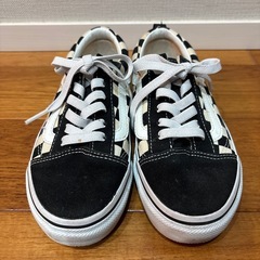 VANS オールドスクール チェックスニーカー 22cmの画像