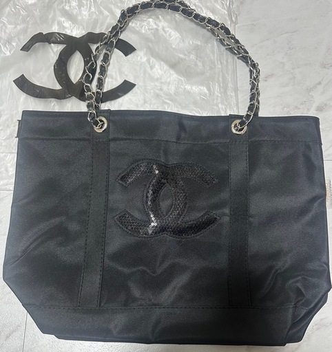 1/6SOLDOUT【新品】 CHANEL ノベルティ スパンコールチェーントートバッグ
