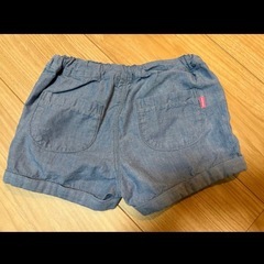 子ども服 110サイズ ミキハウス デニム ショートパンツ リーナちゃん の画像