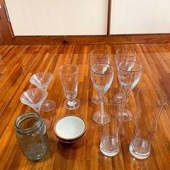 鍋、ワイングラス等、水筒、食器乾燥機（ジャンク）の画像