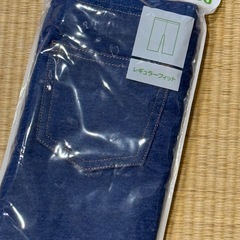 新品 UNIQLO レギンス デニムライク 7分丈 65BLUE 100cmの画像
